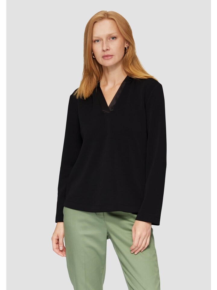 Толстовка sOliver BLACK LABEL langarm, черный 
Толстовка sOliver BLACK LABEL langarm, черный