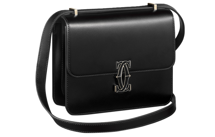Картье C De Collection Миниатюрная черная женская сумка через плечо из телячьей кожи 
Картье C De Collection Миниатюрная черная женская сумка через плечо из телячьей кожи
