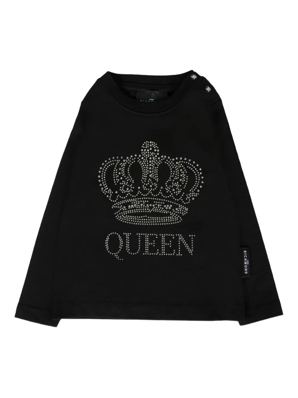 Футболка королевы с короной John Richmond Junior, черный 
Футболка королевы с короной John Richmond Junior, черный