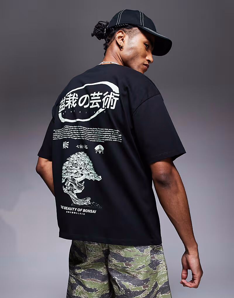 Футболка оверсайз ASOS DESIGN с изображением бонсай черного цвета
Футболка оверсайз ASOS DESIGN с изображением бонсай черного цвета