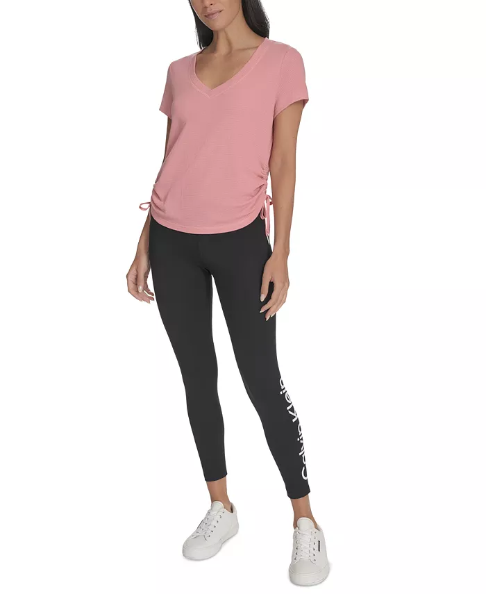 Женский топ с завязками и сборками фактурный Calvin Klein, фиолетовый
Женский топ с завязками и сборками фактурный Calvin Klein, фиолетовый