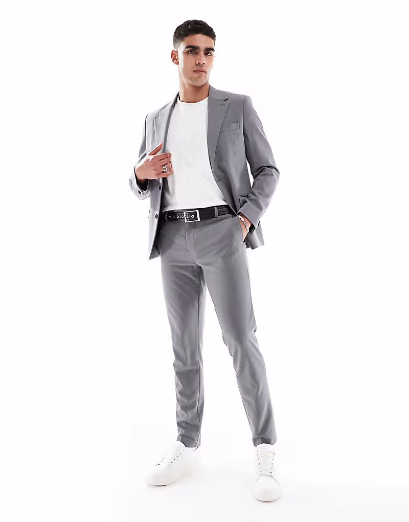 Узкие брюки-клеш из эластичного материала в четырех направлениях, темно-серого цвета Asos Design
Узкие брюки-клеш из эластичного материала в четырех направлениях, темно-серого цвета Asos Design