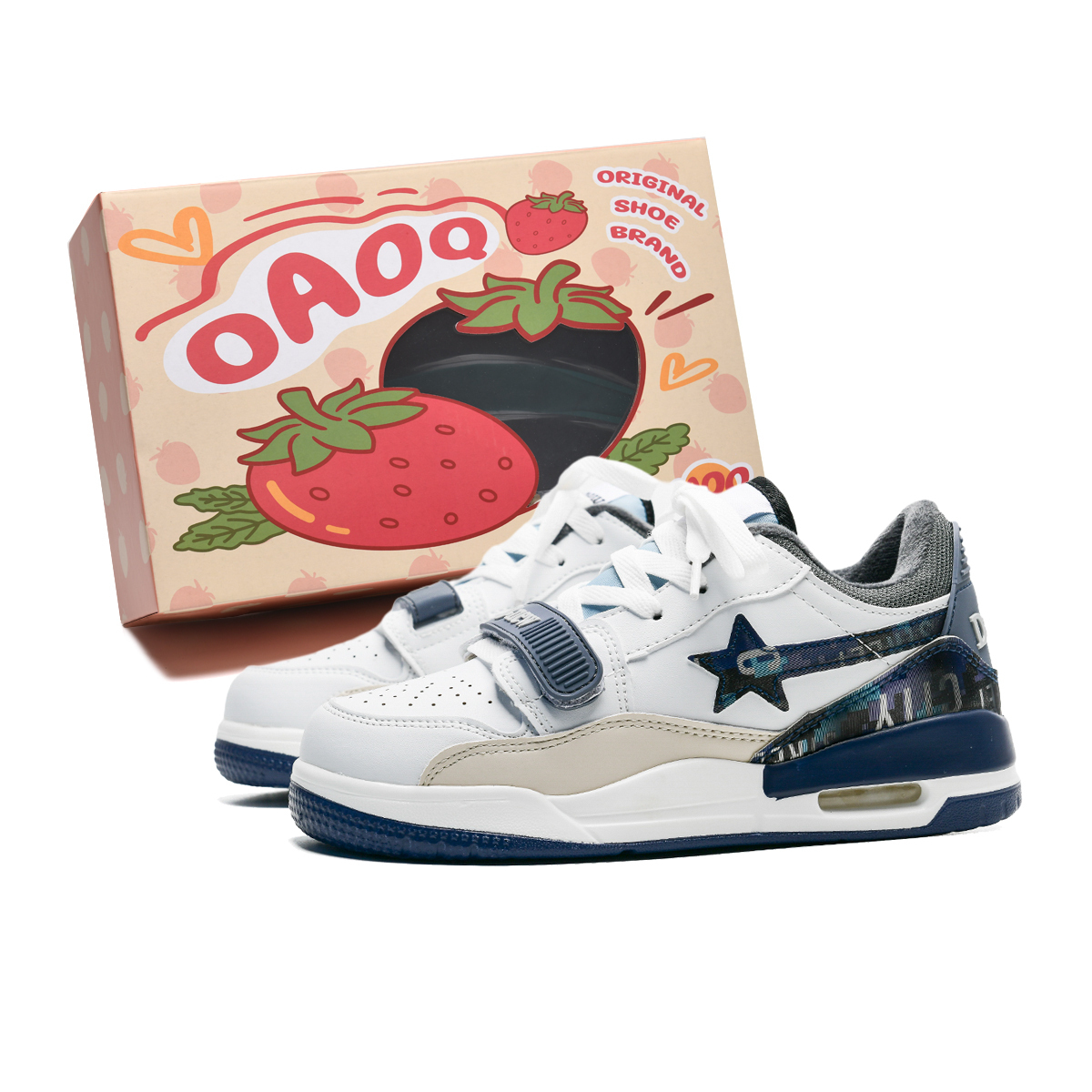 OAOQ Износостойкие легкие дышащие лоу-топ скейтерские кроссовки унисекс бело-голубые (с флисовой подкладкой), цвет White Blue (Fleece-Lined)
OAOQ Износостойкие легкие дышащие лоу-топ скейтерские кроссовки унисекс бело-голубые (с флисовой подкладкой), цвет White Blue (Fleece-Lined)