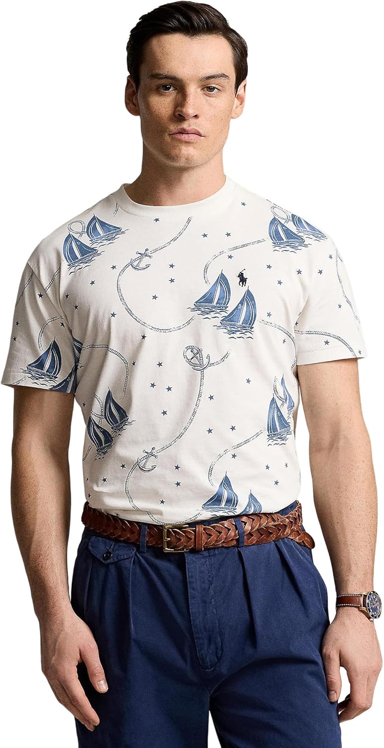 Мужская футболка POLO RALPH LAUREN Classic Fit Nautical Jersey, Ocean Voyage Print
Мужская футболка POLO RALPH LAUREN Classic Fit Nautical Jersey, Ocean Voyage Print