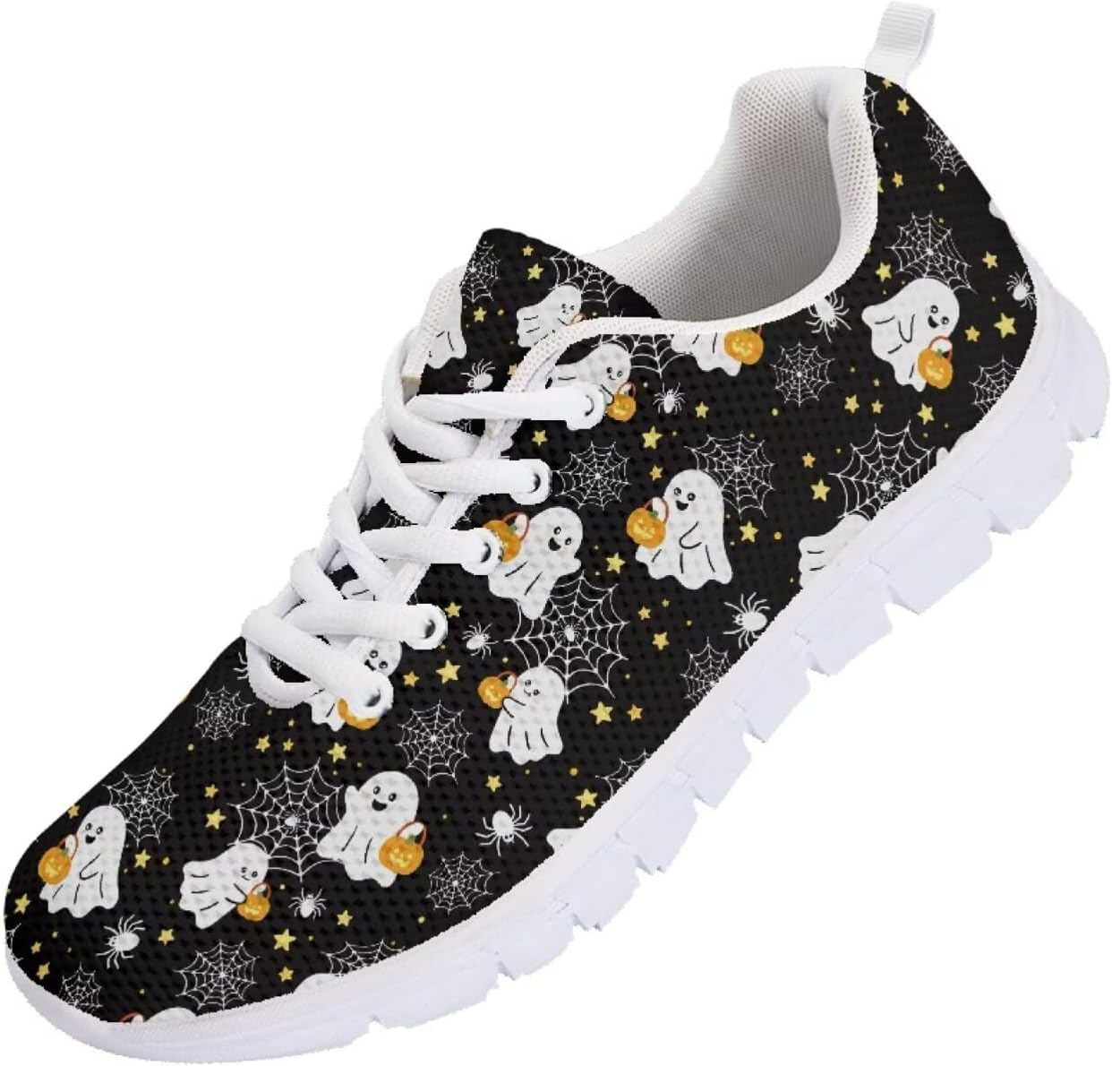 Кроссовки Forchrinse на Хэллоуин для женщин и мужчин, дышащие, с шнуровкой, для прогулок, повседневные сетчатые, противоскользящие теннисные туфли, Halloween Ghost Spider Web
Кроссовки Forchrinse на Хэллоуин для женщин и мужчин, дышащие, с шнуровкой, для прогулок, повседневные сетчатые, противоскользящие теннисные туфли, Halloween Ghost Spider Web