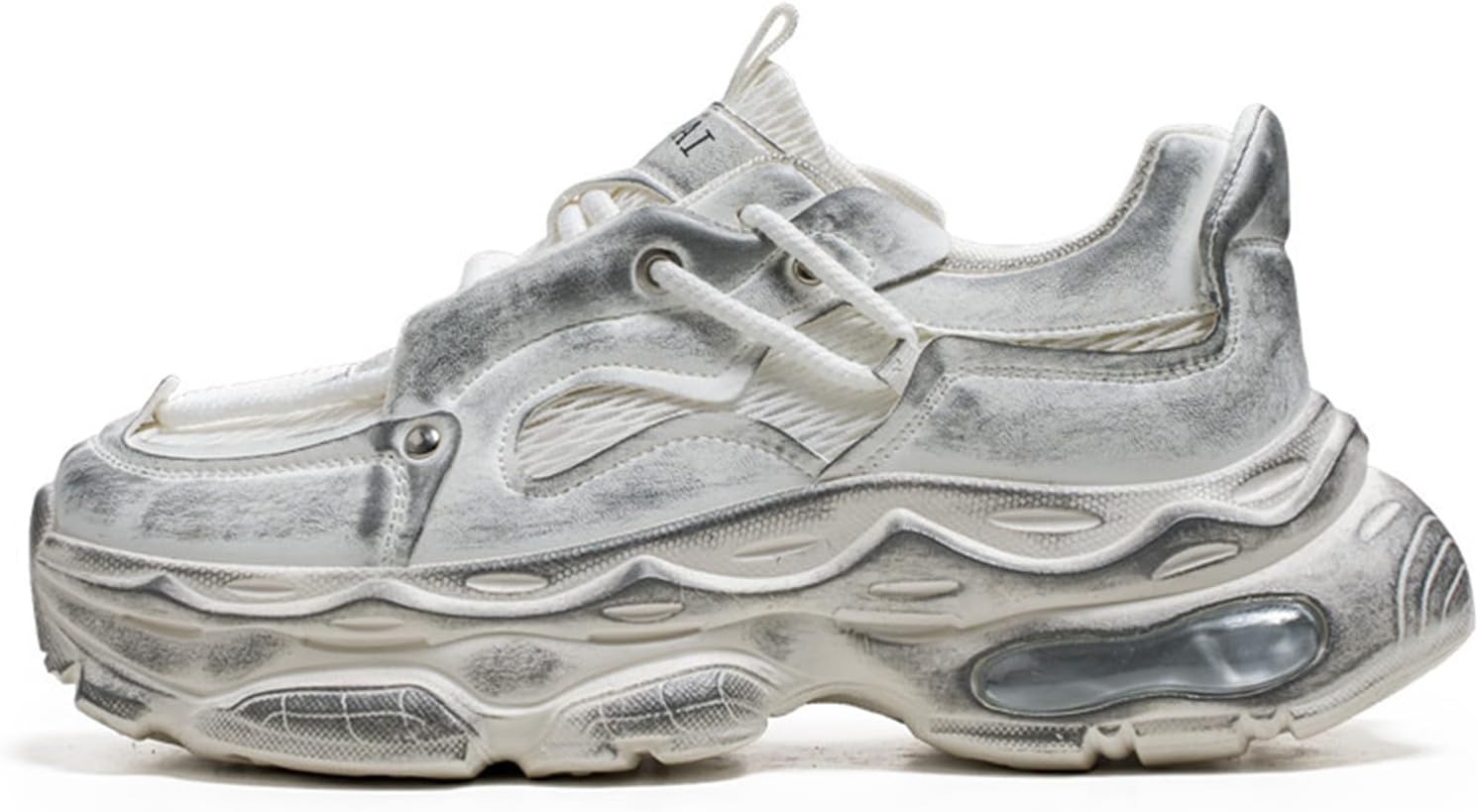 Мужские ретро кроссовки в стиле «папи» на платформе с шнуровкой, верх из серебристой блестящей вязаной ткани, веревочные шнурки, легкие, мягкий носок, повседневные кроссовки для прогулок и покупок Tengfeifly
Мужские ретро кроссовки в стиле «папи» на платформе с шнуровкой, верх из серебристой блестящей вязаной ткани, веревочные шнурки, легкие, мягкий носок, повседневные кроссовки для прогулок и покупок Tengfeifly