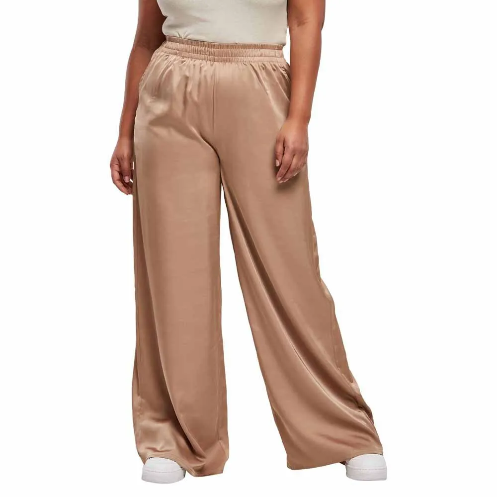 Брюки Urban Classics Satin Wide, розовый 
Брюки Urban Classics Satin Wide, розовый