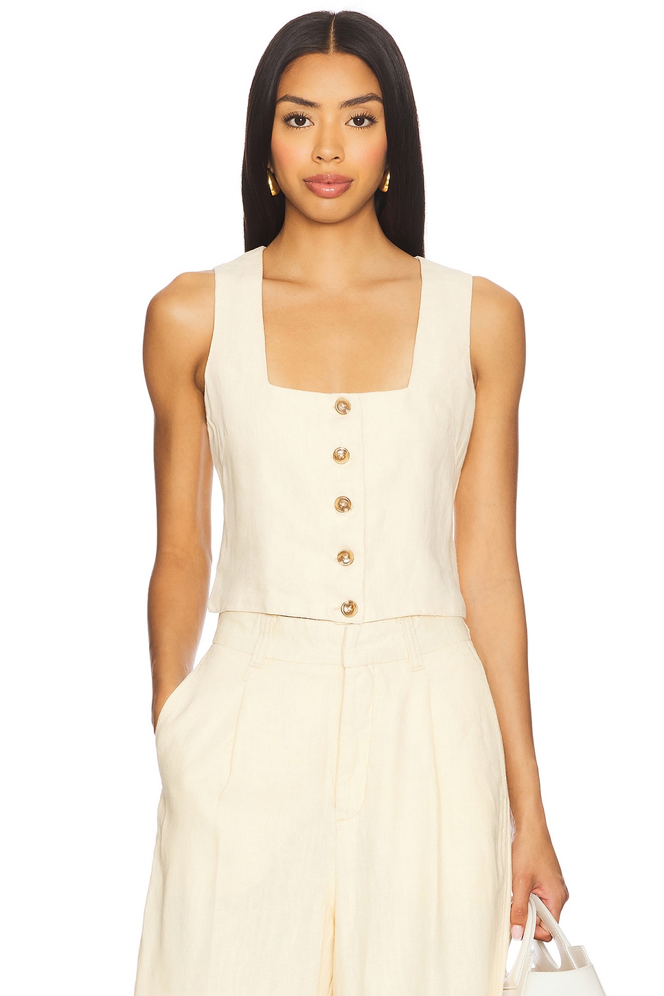 Короткий топ Lizzie Dl1961, wheat linen 
Короткий топ Lizzie Dl1961, wheat linen