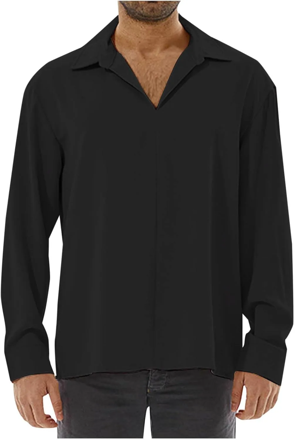 Мужская рубашка с лацканом и длинными рукавами, casual, однотонная, летняя, легкая
Мужская рубашка с лацканом и длинными рукавами, casual, однотонная, летняя, легкая