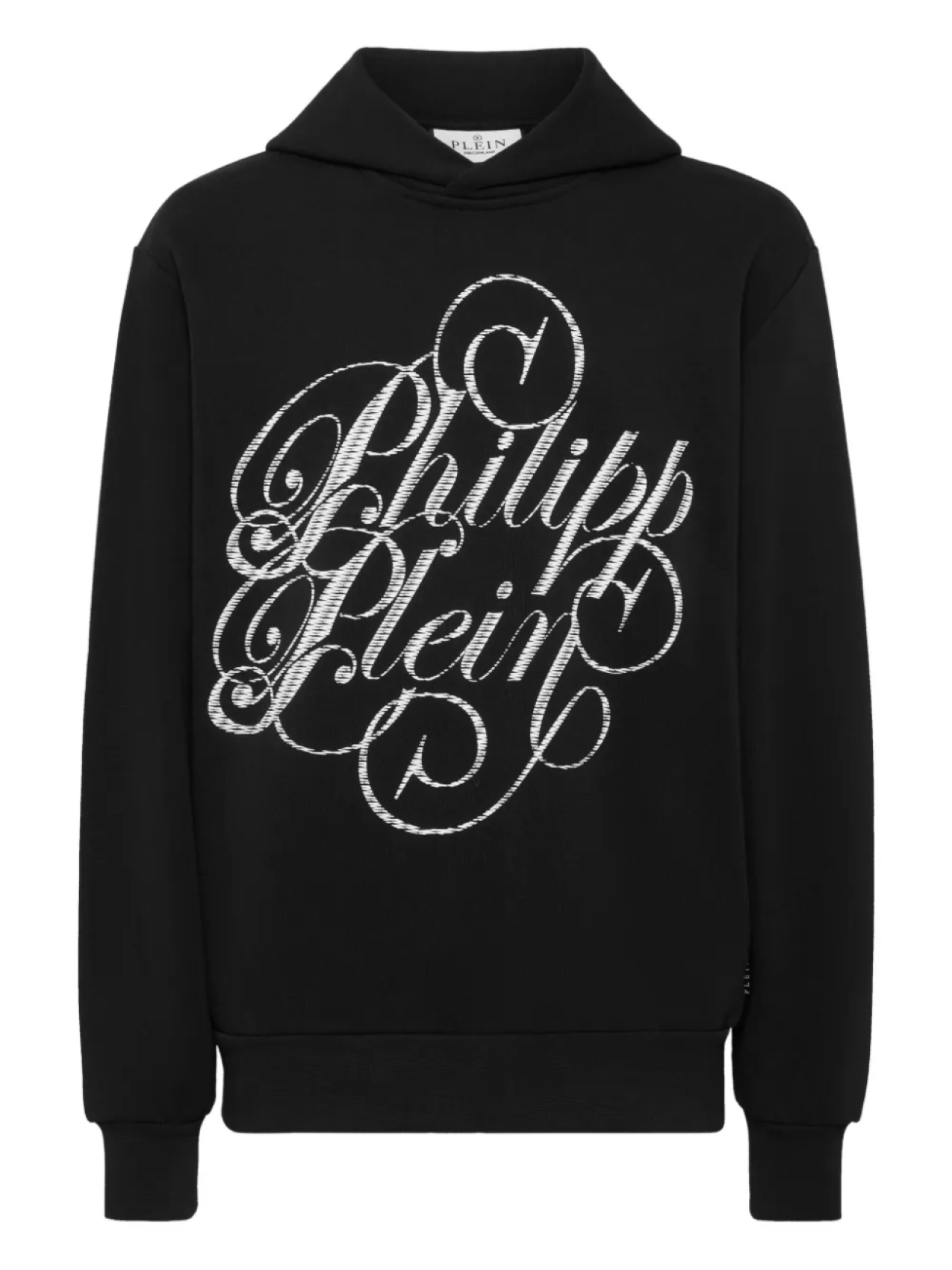 Курсивная толстовка с капюшоном Philipp Plein, черный 
Курсивная толстовка с капюшоном Philipp Plein, черный