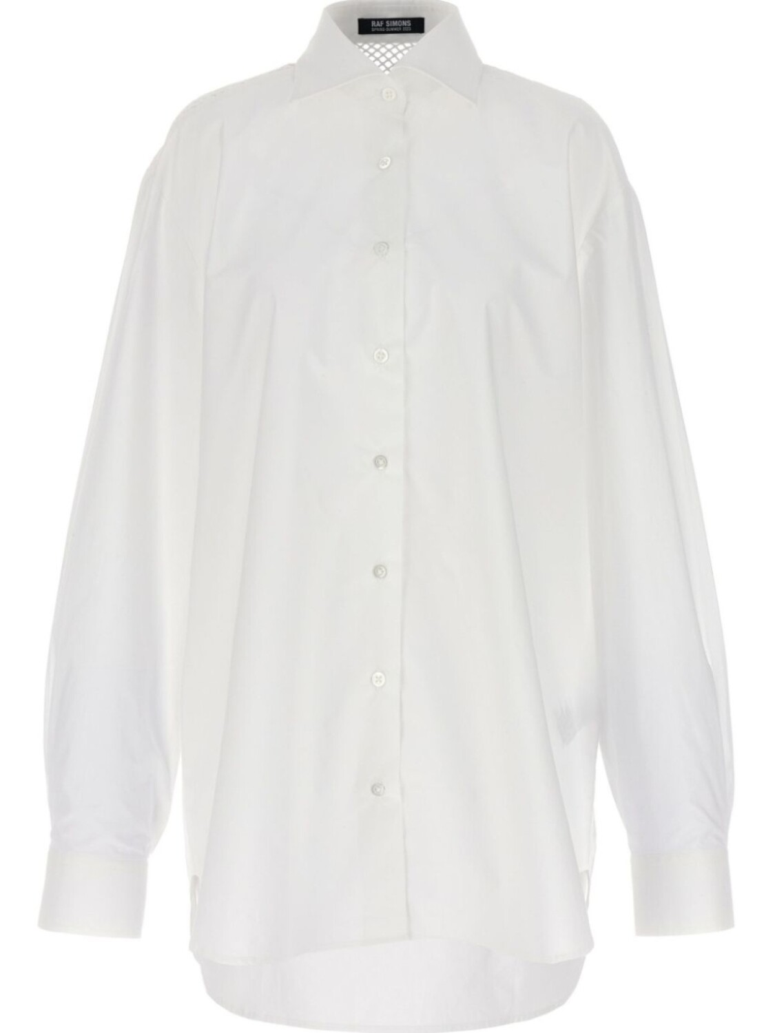 Рубашка Raf Simons с сетчатой вставкой, белый 
Рубашка Raf Simons с сетчатой вставкой, белый