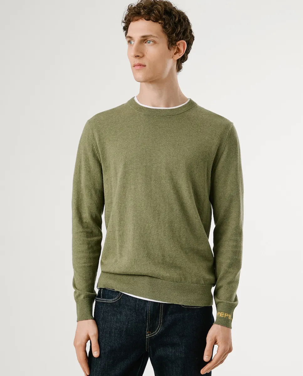 Мужской джемпер приталенного кроя с круглым вырезом Pepe Jeans, военный зеленый
Мужской джемпер приталенного кроя с круглым вырезом Pepe Jeans, военный зеленый