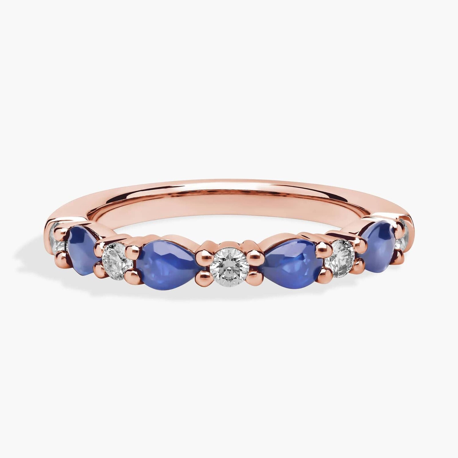 Кольцо на годовщину с чередующимися грушевидными сапфирами и бриллиантами из 14-каратного розового золота (1/5 карата, двойной огранки) Blue Nile
Кольцо на годовщину с чередующимися грушевидными сапфирами и бриллиантами из 14-каратного розового золота (1/5 карата, двойной огранки) Blue Nile