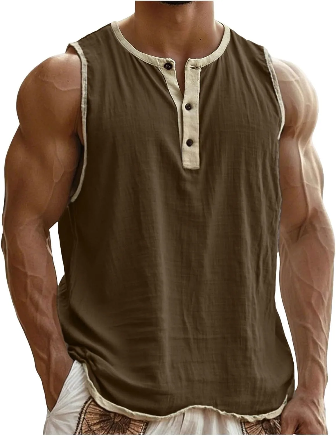 Льняная футболка для мужчин Casual Sleeveless V Neck
Льняная футболка для мужчин Casual Sleeveless V Neck