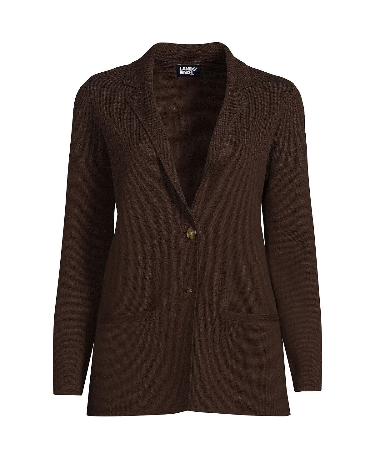 Женский тонкий хлопковый свитер-блейзер на пуговицах спереди Lands' End
Женский тонкий хлопковый свитер-блейзер на пуговицах спереди Lands' End