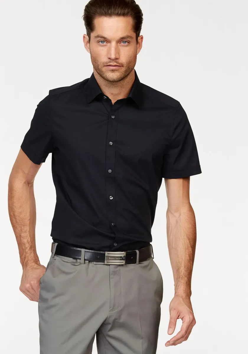 Рубашка OLYMP с короткими рукавами "Level Five Body Fit", классическая, однотонная, черный
Рубашка OLYMP с короткими рукавами "Level Five Body Fit", классическая, однотонная, черный