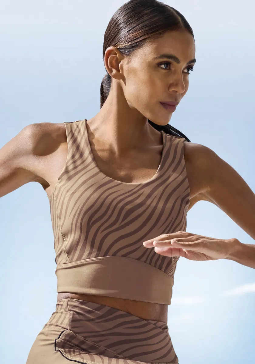 Укороченный топ LASCANA ACTIVE "- спортивный топ, короткий топ ", с рисунком "зебра" и вырезами на спине, коричневый
Укороченный топ LASCANA ACTIVE "- спортивный топ, короткий топ ", с рисунком "зебра" и вырезами на спине, коричневый