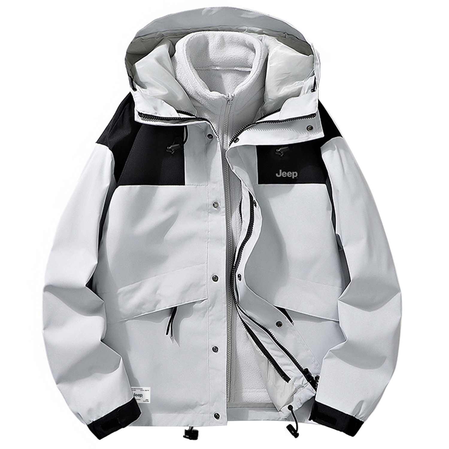 Jeep Ветрозащитная термоутепленная водоотталкивающая куртка унисекс, White Gray
Jeep Ветрозащитная термоутепленная водоотталкивающая куртка унисекс, White Gray