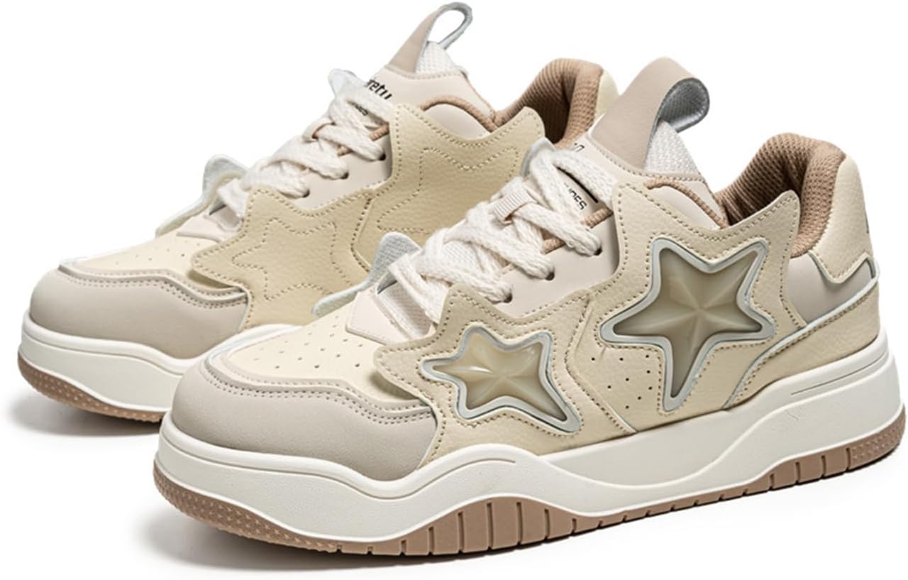 Мужские кроссовки на платформе в стиле Y2K с звездой, дышащие, повседневные для ходьбы, низкие кеды для скейтборда, для уличного стиля и кампуса Zhoupulp, хаки
Мужские кроссовки на платформе в стиле Y2K с звездой, дышащие, повседневные для ходьбы, низкие кеды для скейтборда, для уличного стиля и кампуса Zhoupulp, хаки
