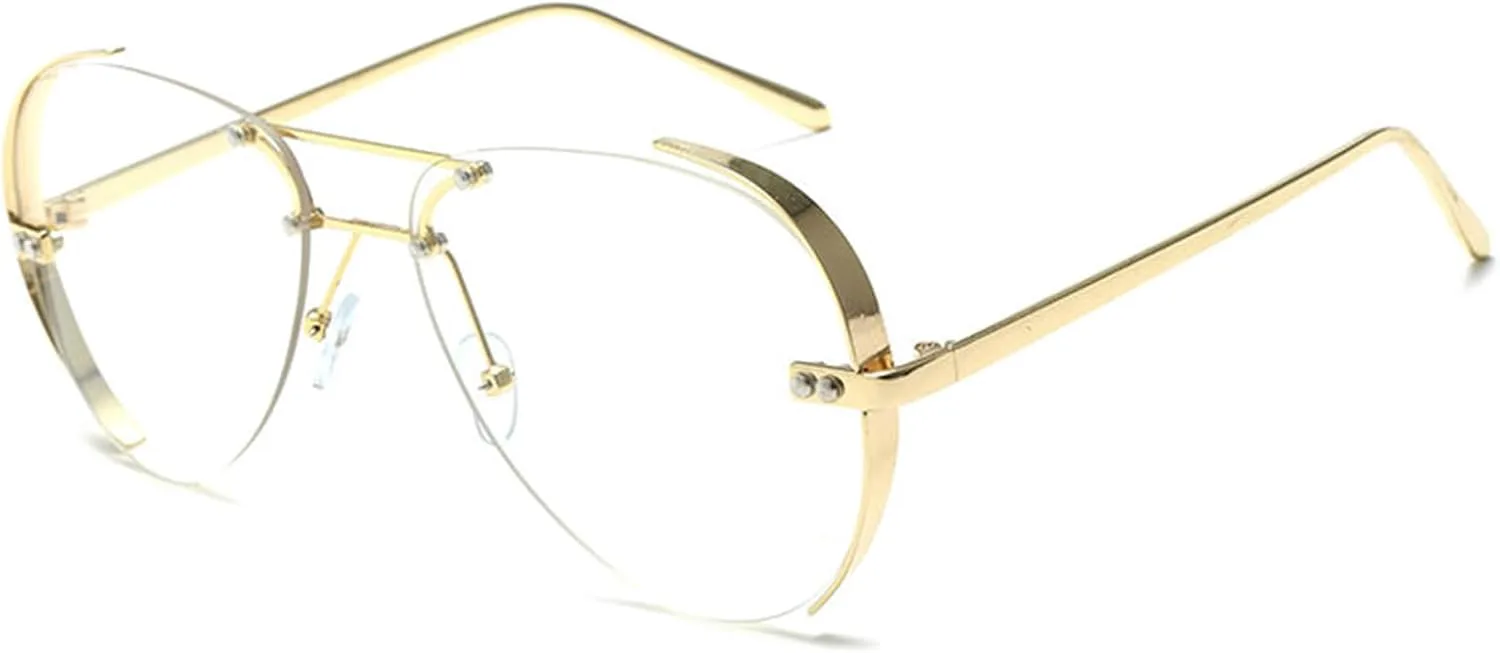 Willochra Безободковые солнцезащитные очки-пилот с двойной оправой, увеличенного размера, роскошные винтажные металлические оправы, овальные очки для женщин, C7
Willochra Безободковые солнцезащитные очки-пилот с двойной оправой, увеличенного размера, роскошные винтажные металлические оправы, овальные очки для женщин, C7