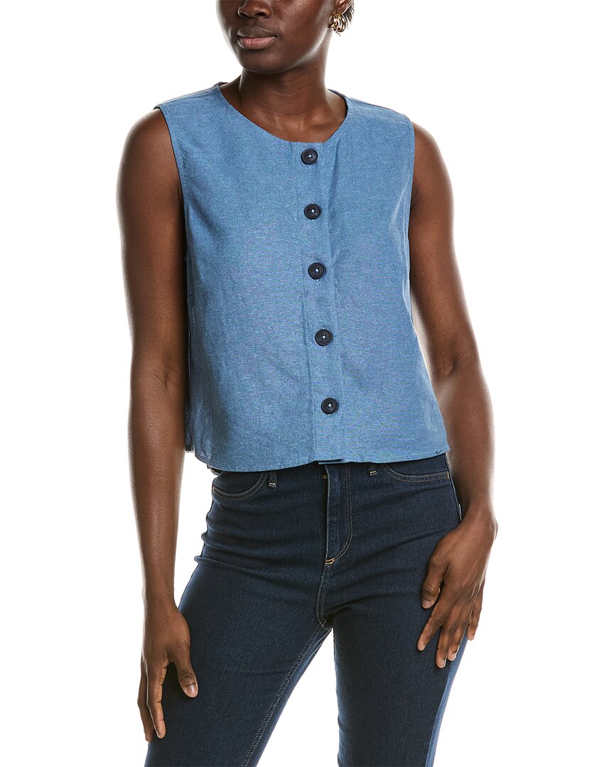 Укороченный топ Jones New York из льняной смеси, синий
Укороченный топ Jones New York из льняной смеси, синий