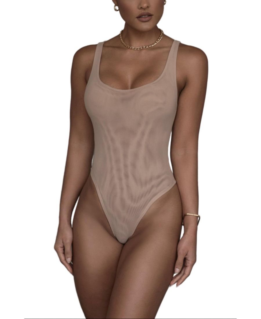 Женский сетчатый боди-майка из базовых моделей JLUXLABEL, Beige
Женский сетчатый боди-майка из базовых моделей JLUXLABEL, Beige