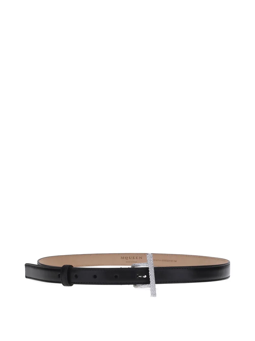 Кожаный ремень, украшенный кристаллами Alexander McQueen, черный
Кожаный ремень, украшенный кристаллами Alexander McQueen, черный