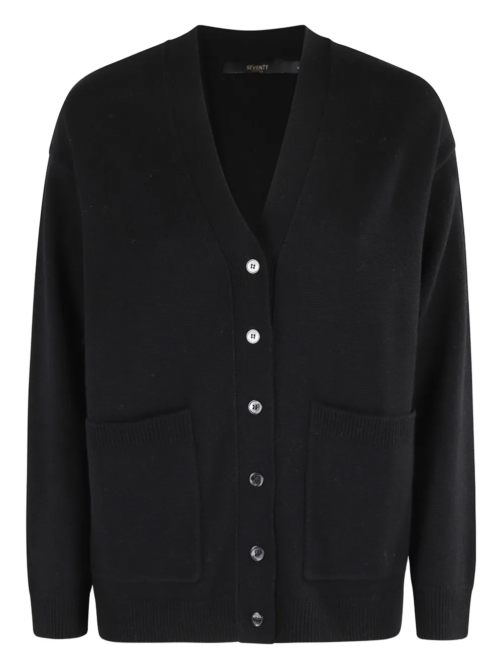 Кардиган с накладными карманами на пуговицах Seventy, черный
Кардиган с накладными карманами на пуговицах Seventy, черный