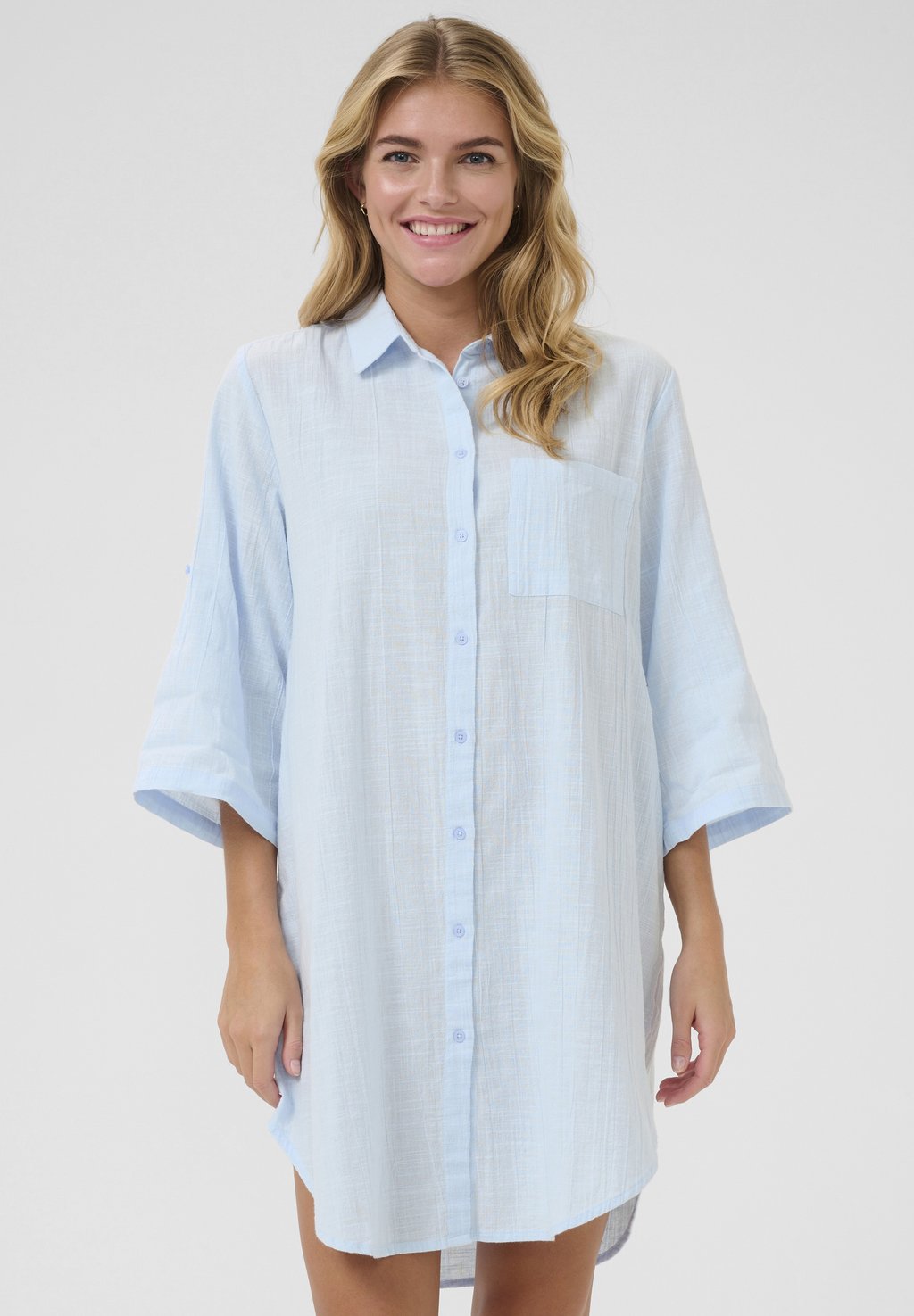 Платье-рубашка KAPAULINE Kaffe, светло-голубой
Платье-рубашка KAPAULINE Kaffe, светло-голубой