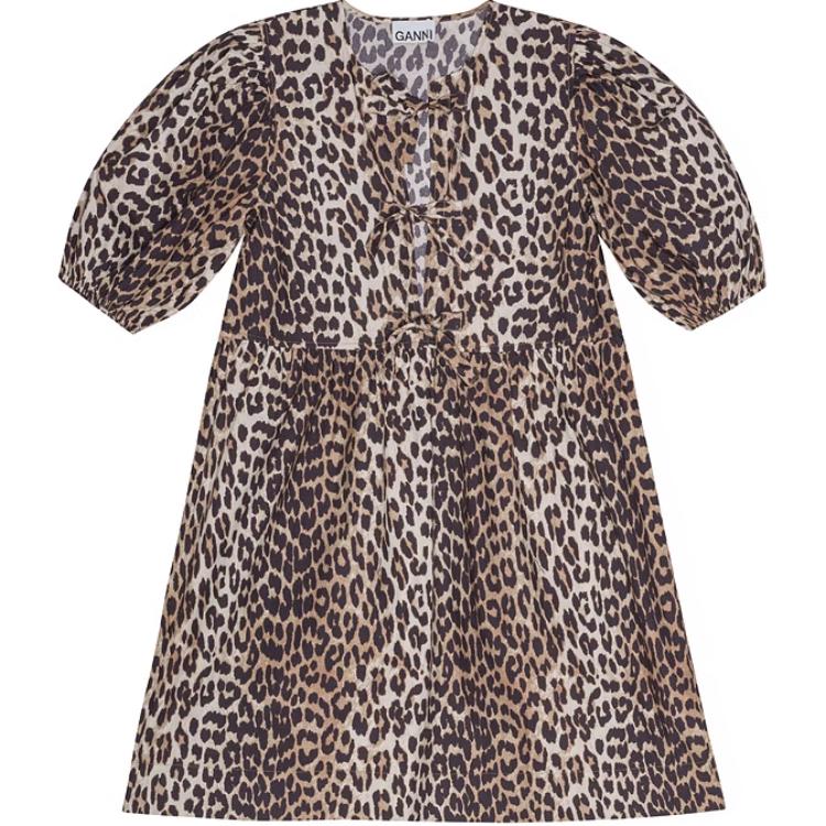 GANNI Леопардовое платье мини с рукавами-фонариками
GANNI Леопардовое платье мини с рукавами-фонариками