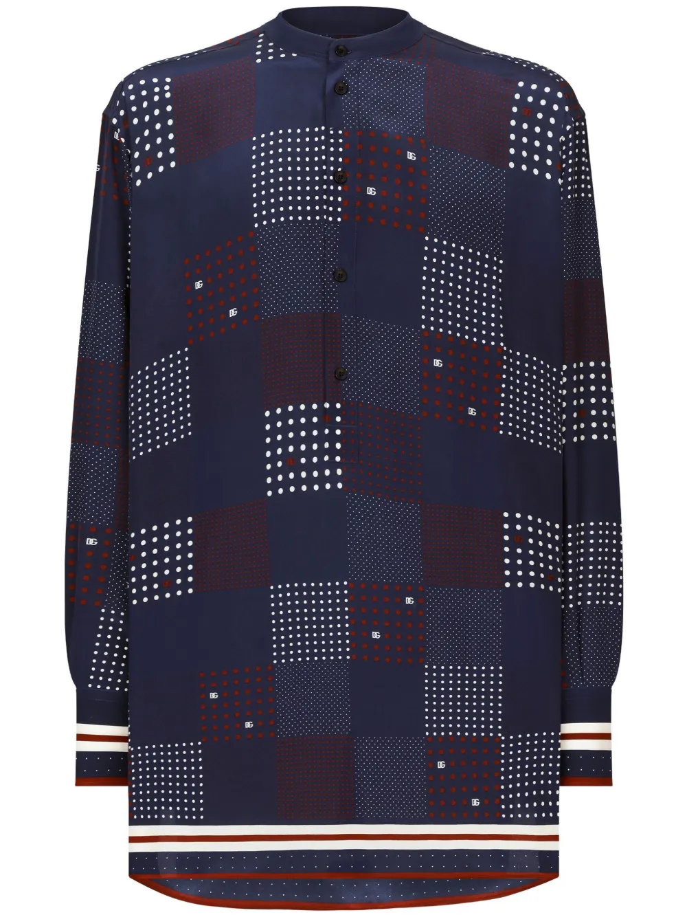 Шелковая рубашка с геометричным принтом DOLCE & GABBANA, синий
Шелковая рубашка с геометричным принтом DOLCE & GABBANA, синий