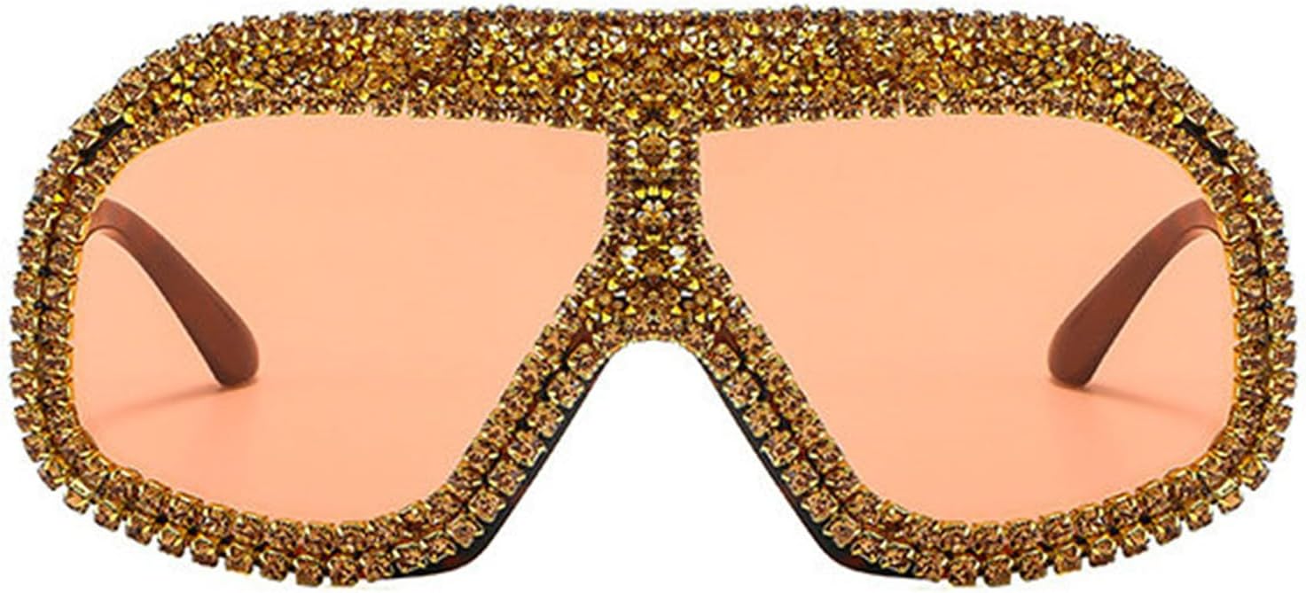 Willochra Модные солнцезащитные очки с маской и стразами для женщин и мужчин, большие, блестящие, в стиле Y2K, с бриллиантами, плоские солнцезащитные очки-щитки, Brown
Willochra Модные солнцезащитные очки с маской и стразами для женщин и мужчин, большие, блестящие, в стиле Y2K, с бриллиантами, плоские солнцезащитные очки-щитки, Brown