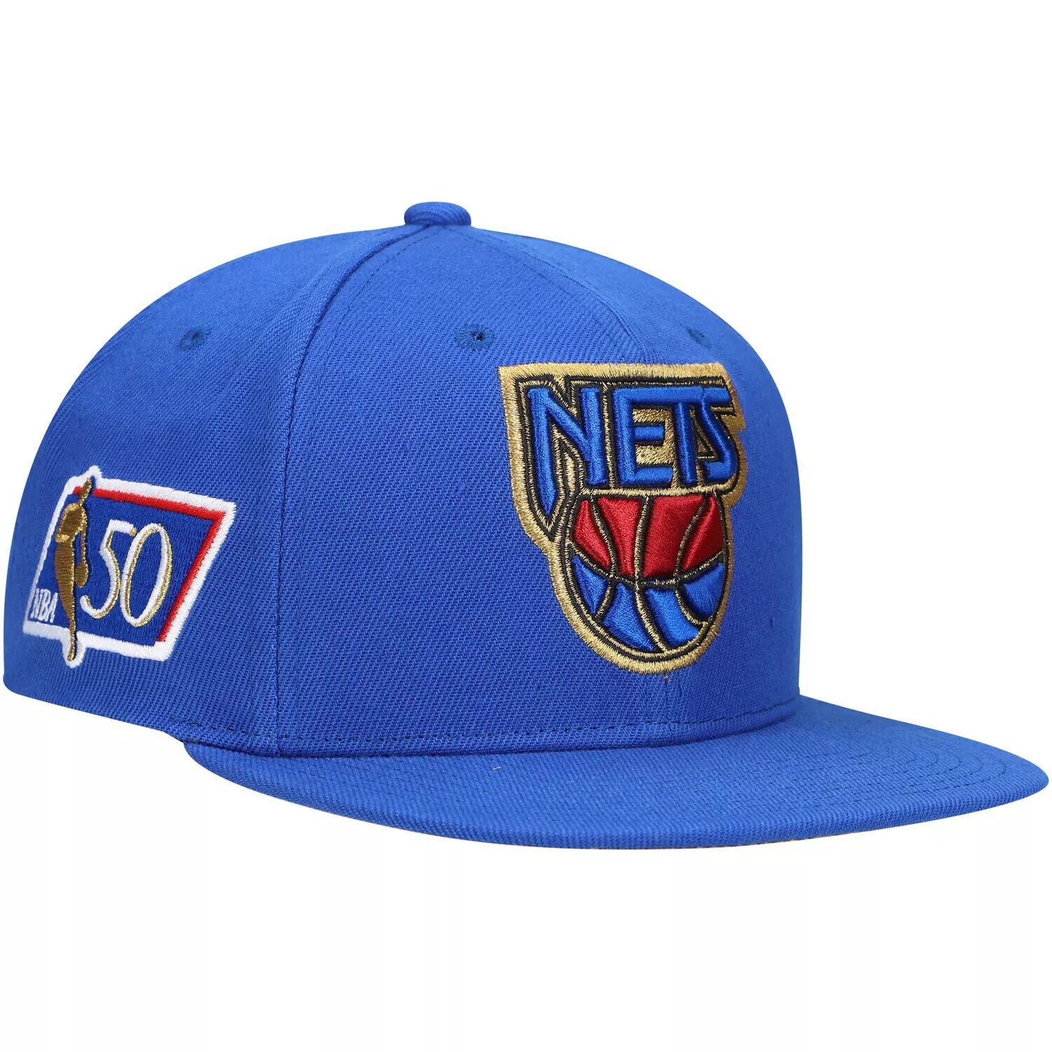 Мужская кепка Snapback к 50-летнему юбилею Mitchell & Ness Blue New Jersey Nets
Мужская кепка Snapback к 50-летнему юбилею Mitchell & Ness Blue New Jersey Nets