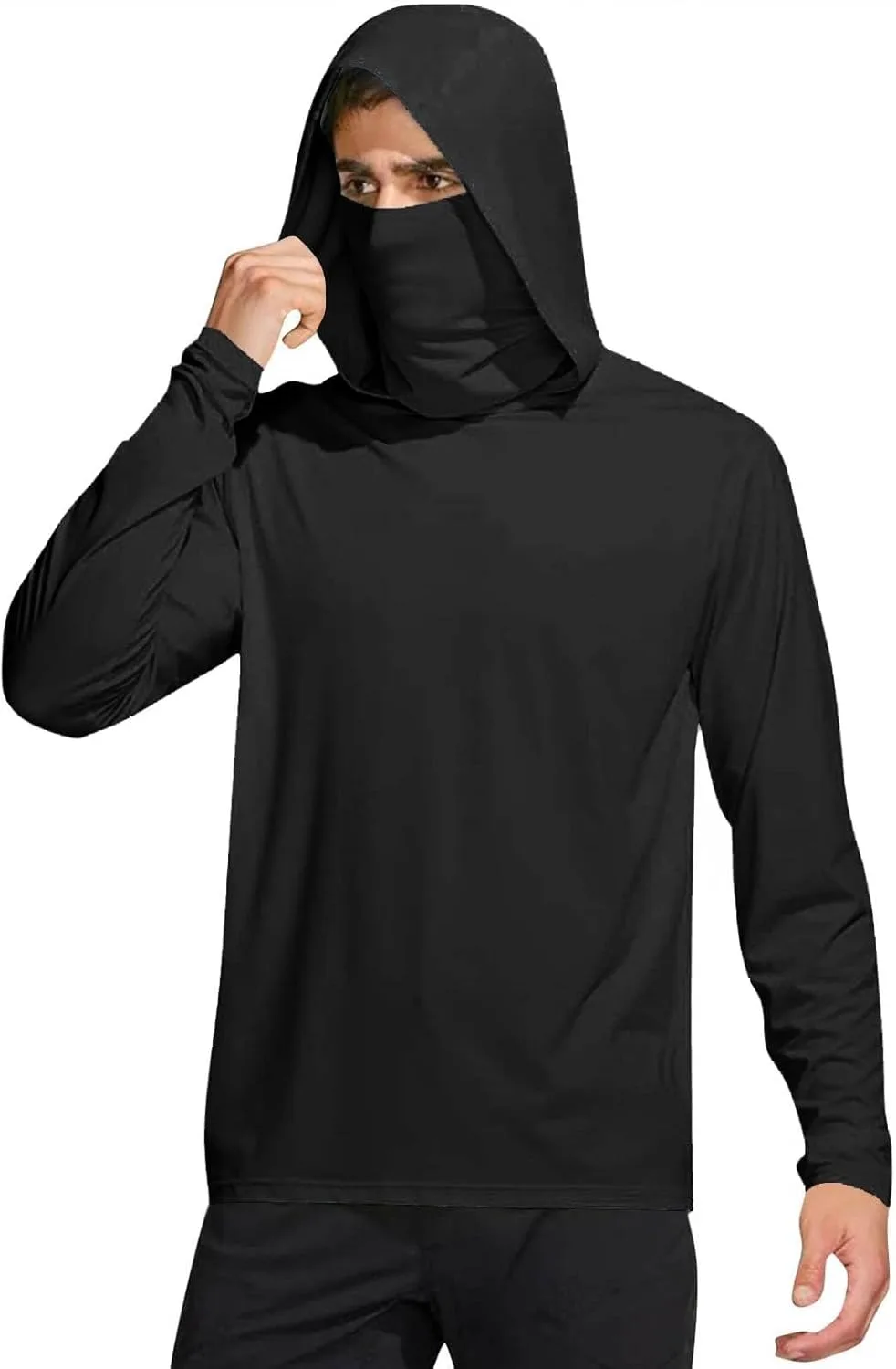 Футболка для рыбалки с длинным рукавом UPF 50+ и капюшоном
Футболка для рыбалки с длинным рукавом UPF 50+ и капюшоном