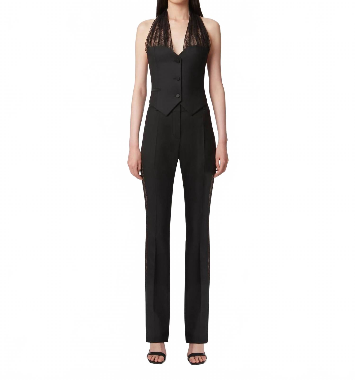 Прямые брюки с кружевными вставками в черном цвете Nina Ricci
Прямые брюки с кружевными вставками в черном цвете Nina Ricci