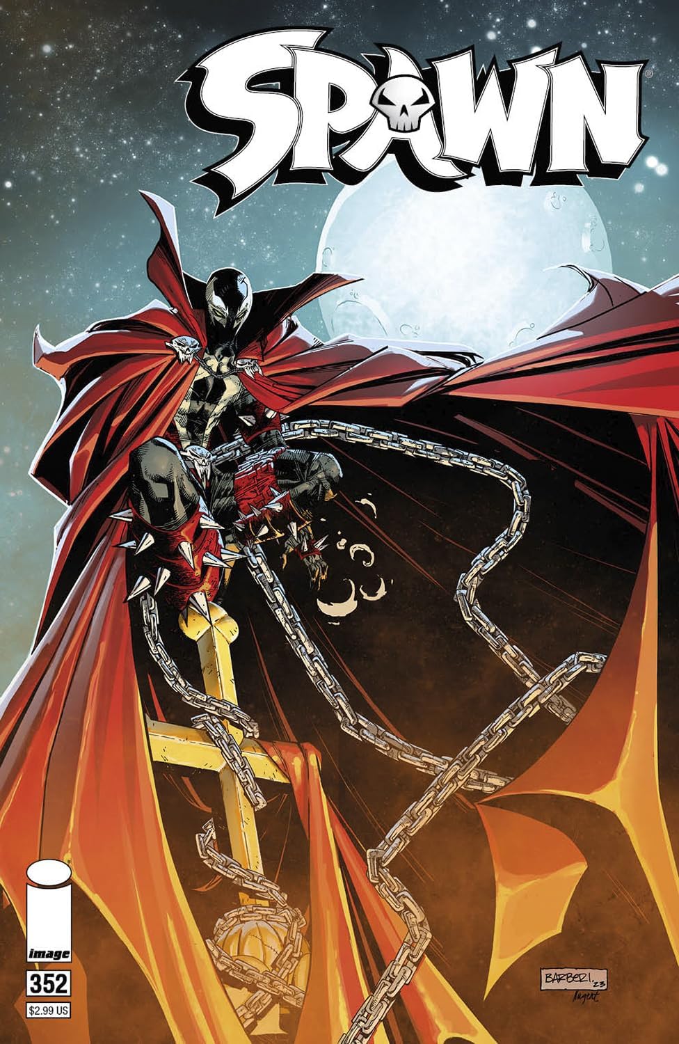 Spawn No. 352 (Cover A by Carlo Barberi) Release Date April 17, 2024 (Image comics, Inc)
Spawn No. 352 (Cover A by Carlo Barberi) Release Date April 17, 2024 (Image comics, Inc)