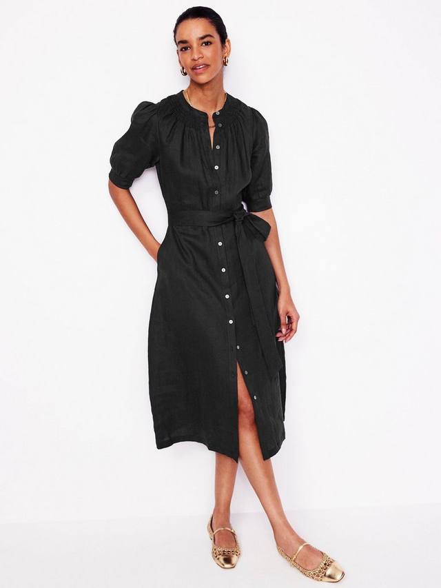 Платье миди из чистого льна ada Boden, черный
Платье миди из чистого льна ada Boden, черный