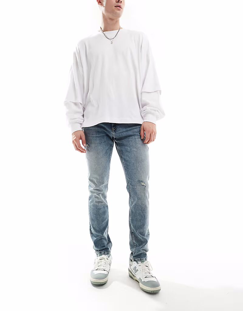 Джинсы скинни River Island винтажного оттенка синего цвета
Джинсы скинни River Island винтажного оттенка синего цвета