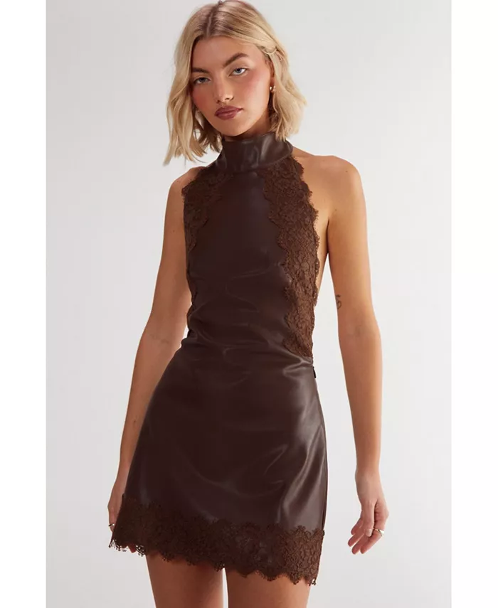 Женское платье-халтер из искусственной кожи с завязками на спине Nasty Gal, коричневый
Женское платье-халтер из искусственной кожи с завязками на спине Nasty Gal, коричневый