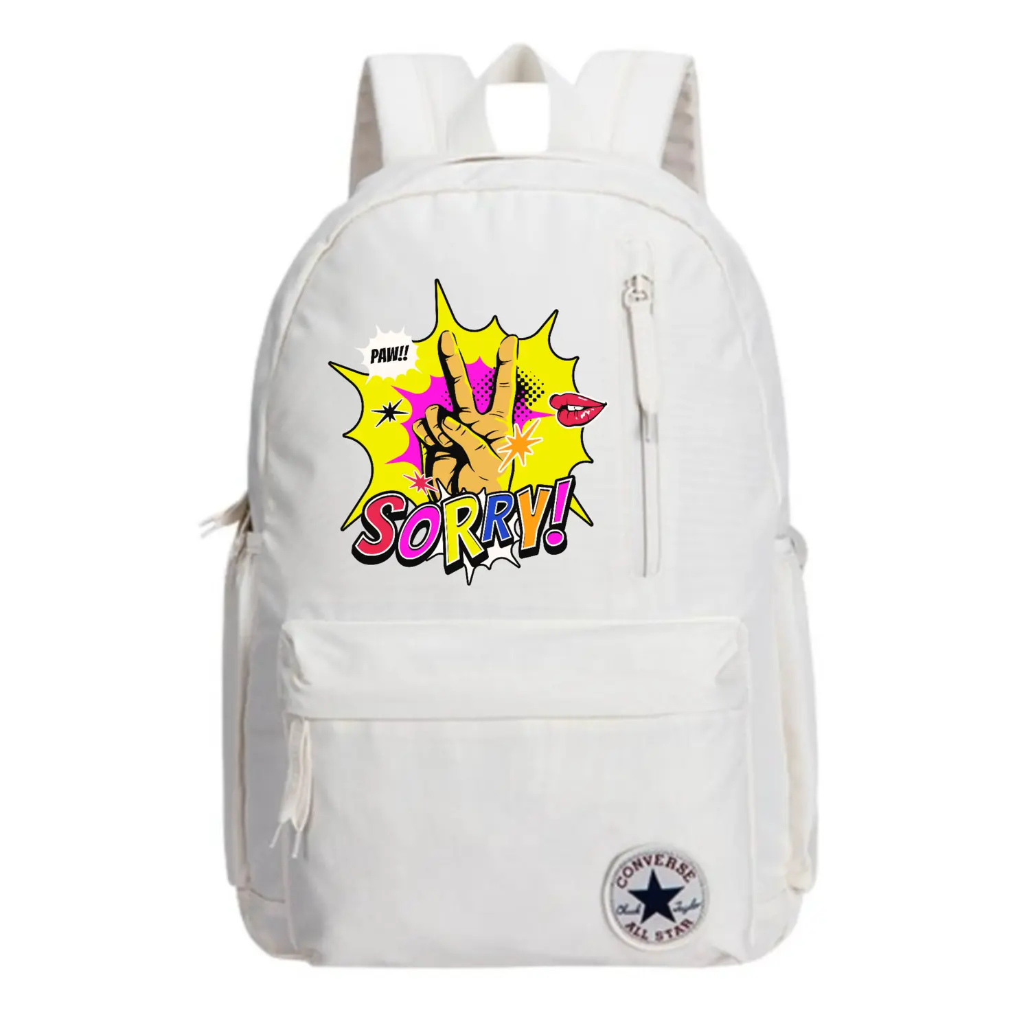 Полиэстеровый рюкзак унисекс белый Converse, Sorry
Полиэстеровый рюкзак унисекс белый Converse, Sorry