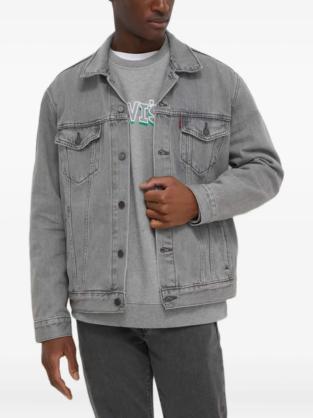 Джинсовая куртка The Trucker на пуговицах Levi'S, серый
Джинсовая куртка The Trucker на пуговицах Levi'S, серый