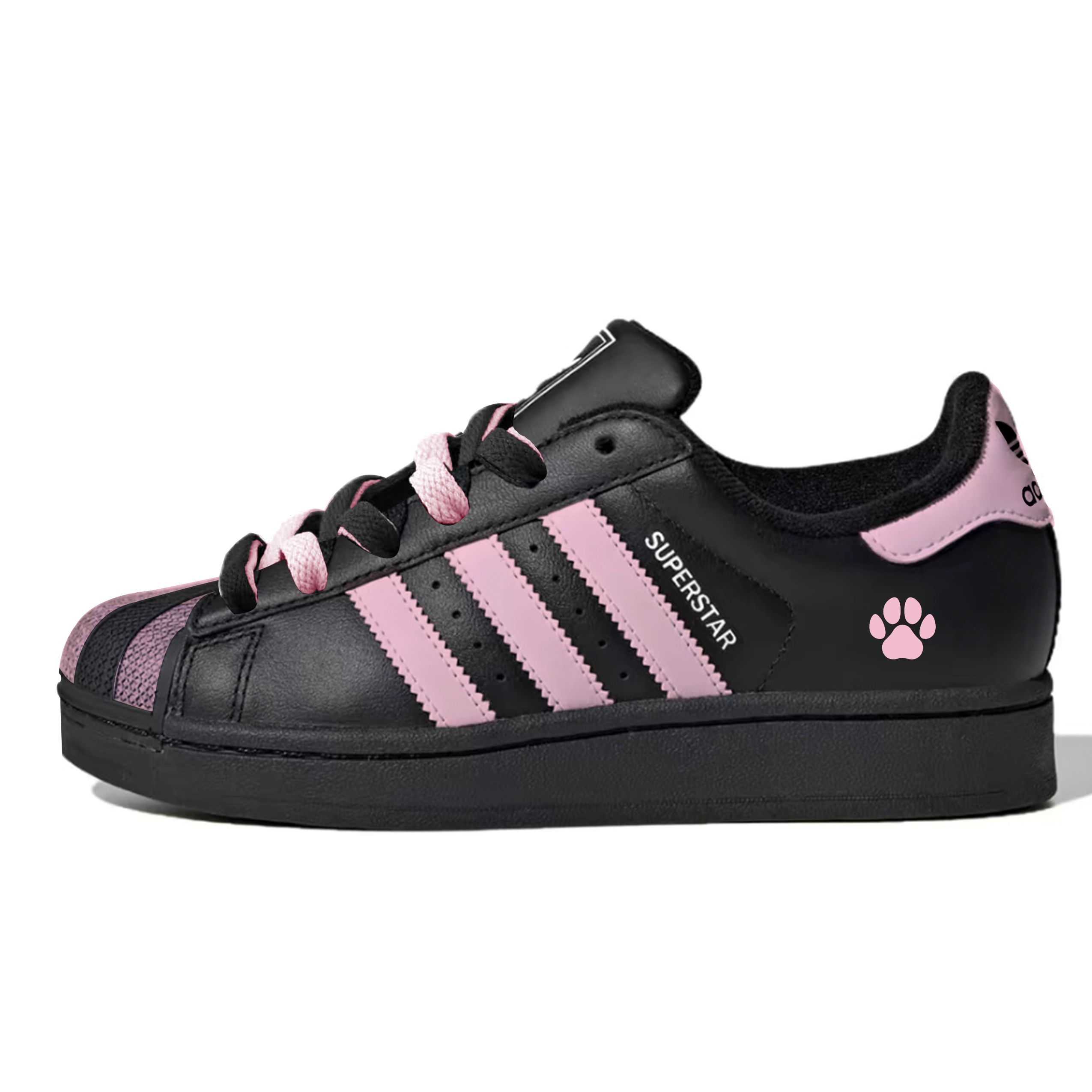 Adidas Originals Superstar Black Pink Cute Paw Cute Slip Resistant Abrasion Resistant Low top Skateboard Shoes Unisex
Adidas Originals Superstar Black Pink Cute Paw Cute Slip Resistant Abrasion Resistant Low top Skateboard Shoes Unisex
