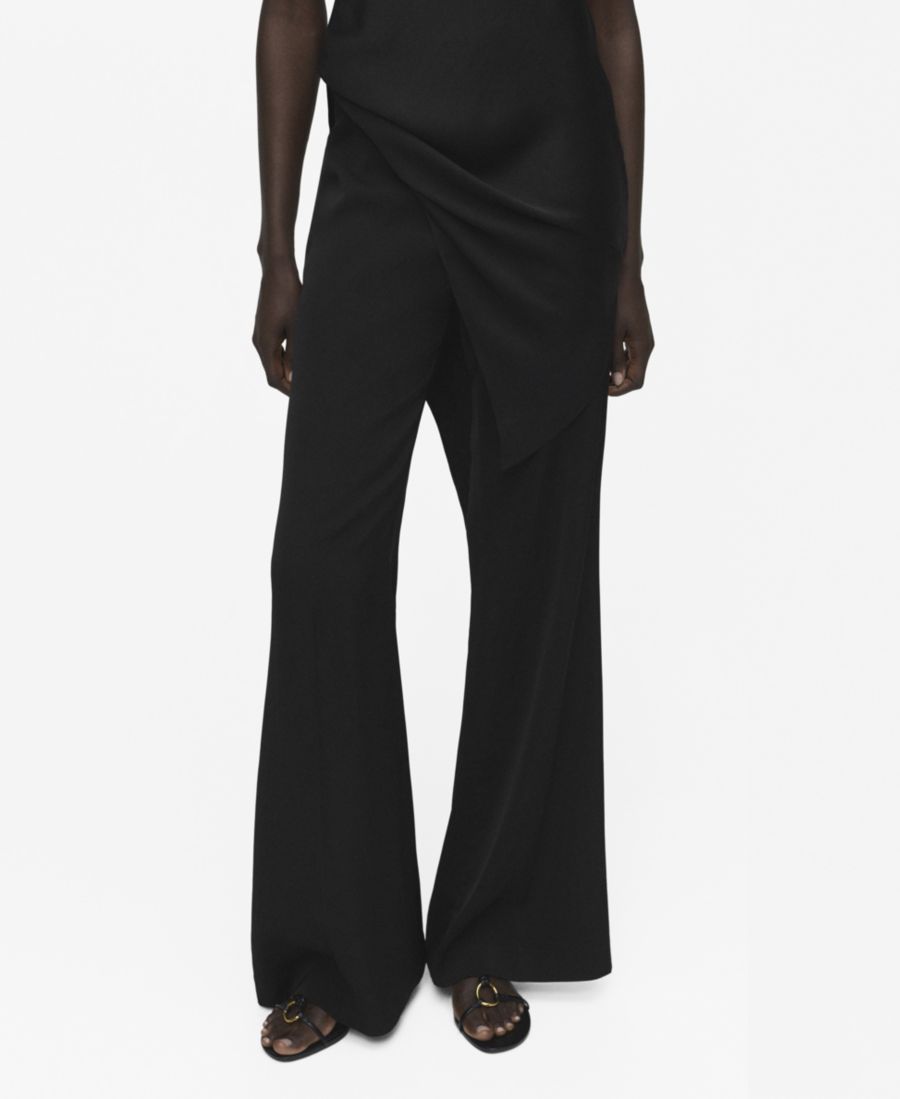 Женские длинные расклешенные брюки MANGO, Black
Женские длинные расклешенные брюки MANGO, Black