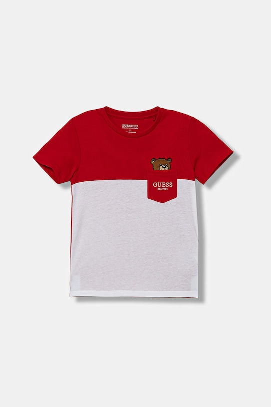 Детская хлопковая футболка Guess, красный
Детская хлопковая футболка Guess, красный