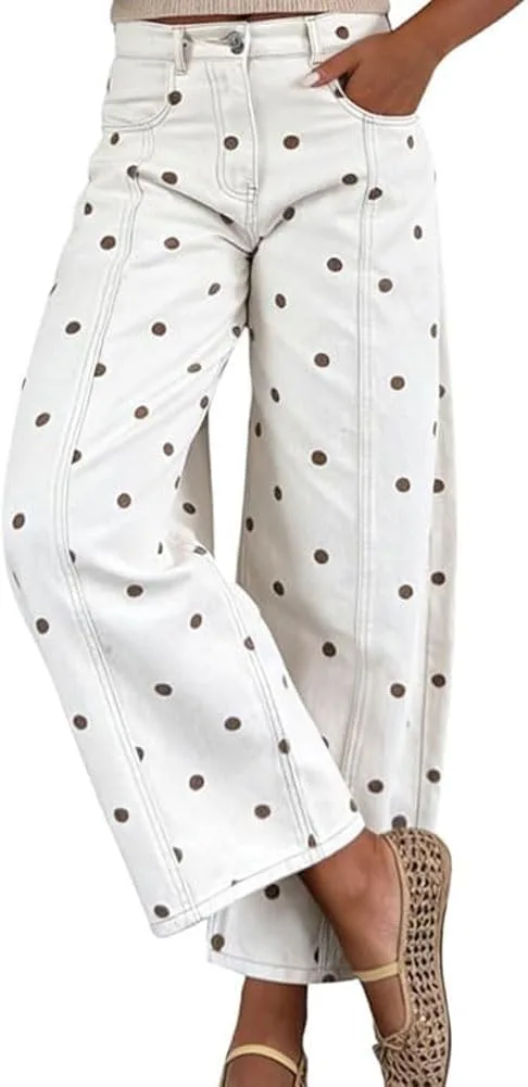 Женские джинсы Y2k в горошек, широкие, с завышенной талией myzgx
Женские джинсы Y2k в горошек, широкие, с завышенной талией myzgx