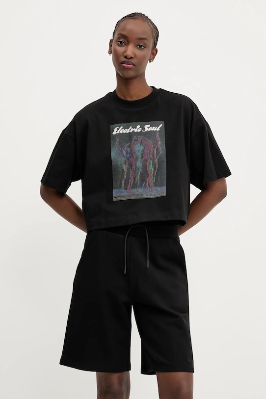 Хлопковая футболка Hugo, черный
Хлопковая футболка Hugo, черный