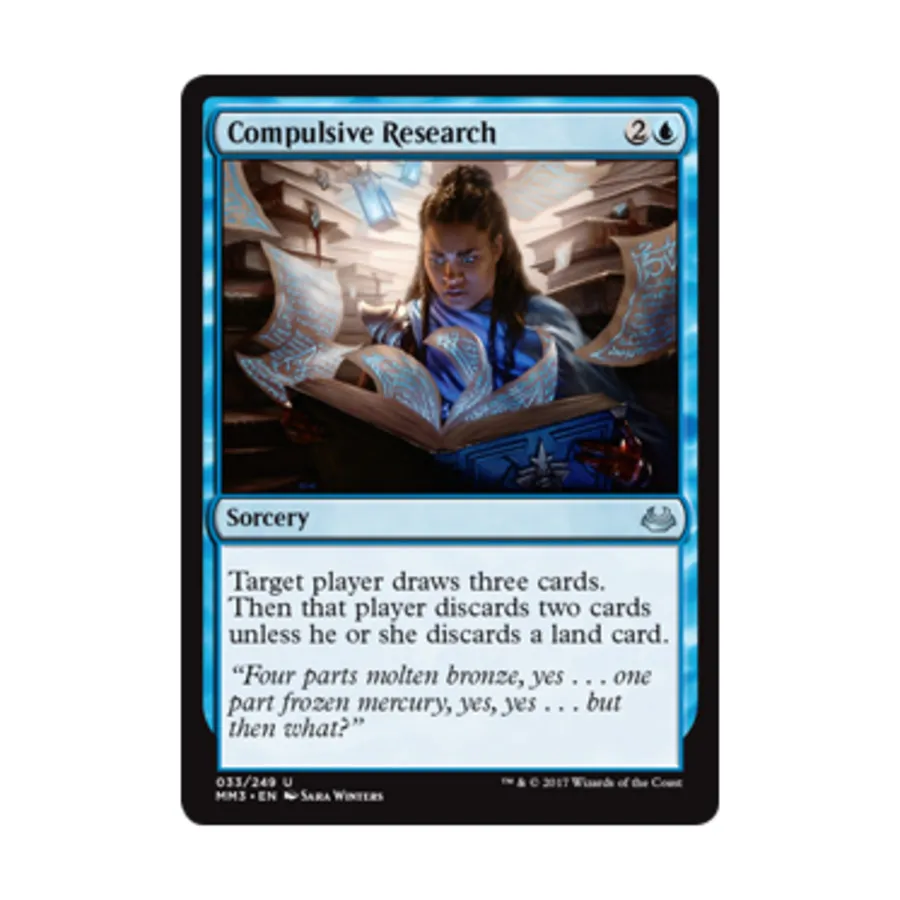 CCG Компульсивное исследование (U), MTG - Modern Masters 2017
CCG Компульсивное исследование (U), MTG - Modern Masters 2017