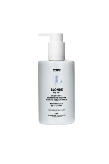 Ацидофильный шампунь для светлых и осветленных волос, 300 мл Yope, Blonde My Hair
Ацидофильный шампунь для светлых и осветленных волос, 300 мл Yope, Blonde My Hair