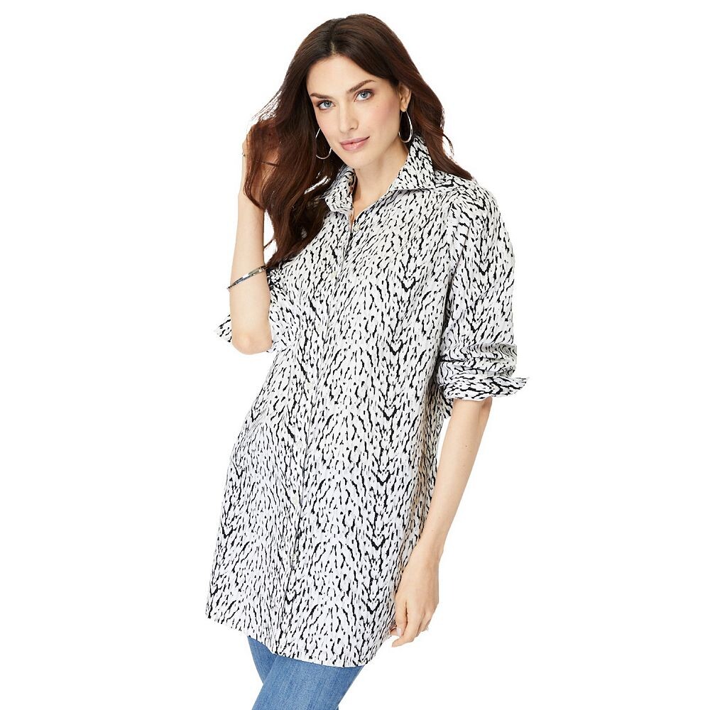 Женская туника больших размеров Roaman's Kate, большая рубашка, цвет White Layered Animal
Женская туника больших размеров Roaman's Kate, большая рубашка, цвет White Layered Animal