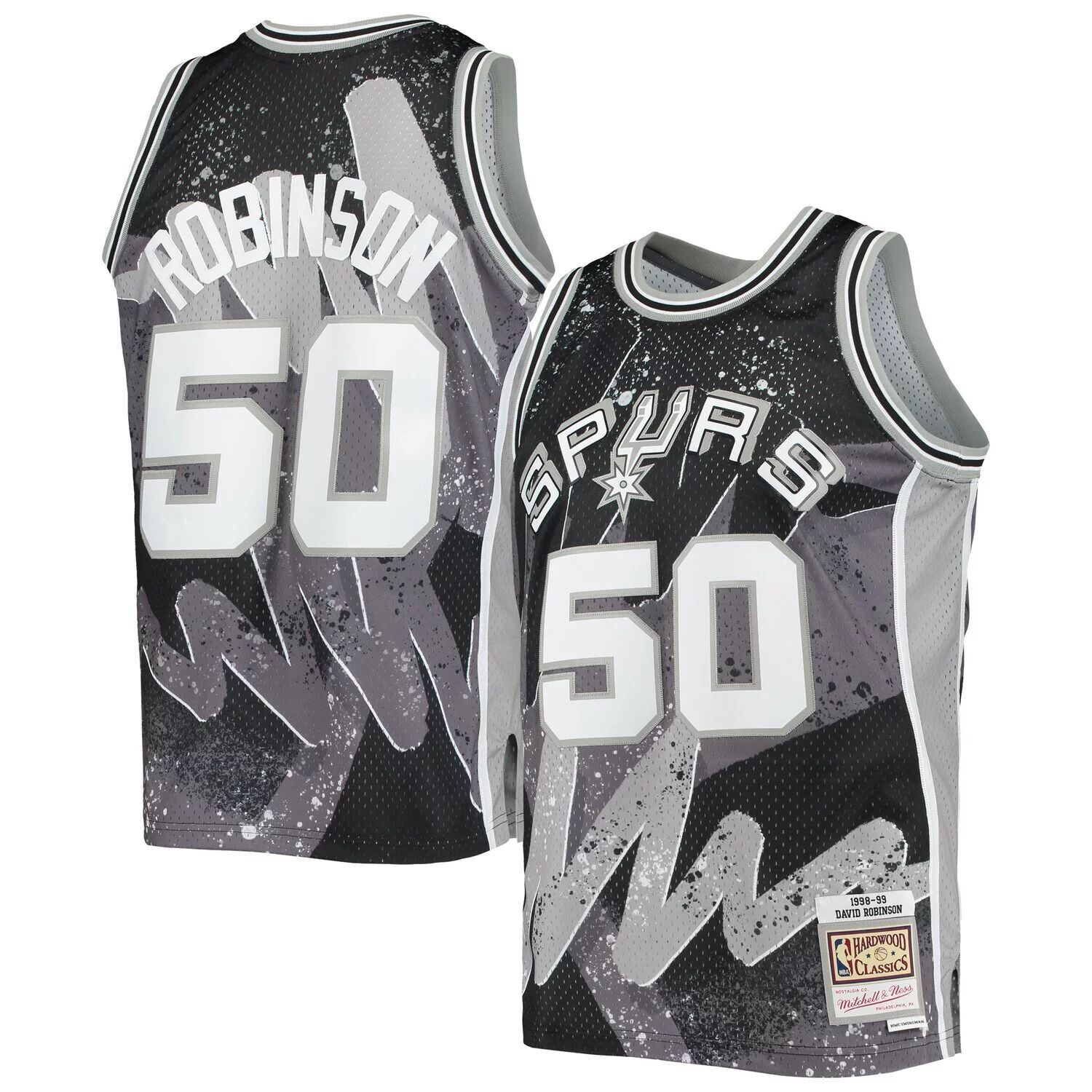 Мужская черная майка Mitchell & Ness David Robinson San Antonio Spurs Hardwood Classics 1998-99 Hyper Hoops Swingman
Мужская черная майка Mitchell & Ness David Robinson San Antonio Spurs Hardwood Classics 1998-99 Hyper Hoops Swingman